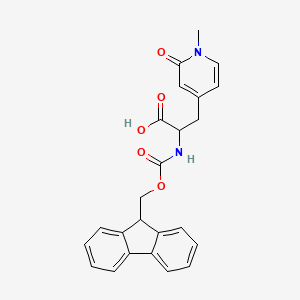molecular formula C24H22N2O5 B12508050 2-((((9H-Fluoren-9-yl)methoxy)carbonyl)amino)-3-(1-methyl-2-oxo-1,2-dihydropyridin-4-yl)propanoic acid 