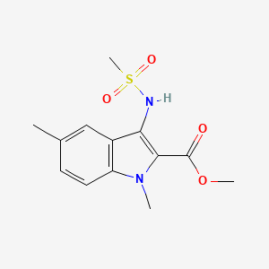 molecular formula C13H16N2O4S B12508056 methyl 1,5-dimethyl-3-[(methylsulfonyl)amino]-1H-indole-2-carboxylate 