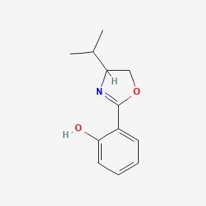 molecular formula C12H15NO2 B12508071 2-(4-Isopropyl-4,5-dihydro-1,3-oxazol-2-yl)phenol 