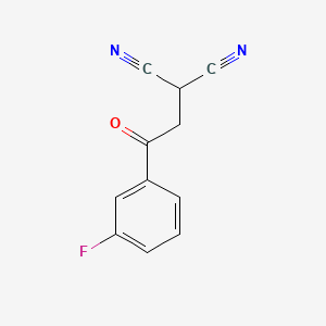 molecular formula C11H7FN2O B12508243 2-(2-(3-Fluorophenyl)-2-oxoethyl)malononitrile 