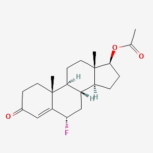 6alpha-Fluoro-17beta-hydroxyandrost-4-en-3-one acetate
