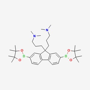 molecular formula C35H54B2N2O4 B12508280 3,3'-(2,7-Bis(4,4,5,5-tetramethyl-1,3,2-dioxaborolan-2-yl)-9H-fluorene-9,9-diyl)bis(N,N-dimethylpropan-1-amine) 