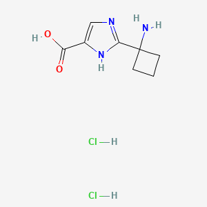 molecular formula C8H13Cl2N3O2 B12508291 2-(1-aminocyclobutyl)-1H-imidazole-4-carboxylic acid dihydrochloride 