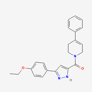 molecular formula C23H23N3O2 B12508296 [5-(4-ethoxyphenyl)-1H-pyrazol-3-yl](4-phenyl-3,6-dihydropyridin-1(2H)-yl)methanone 