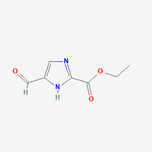 molecular formula C7H8N2O3 B12508330 Ethyl 5-formyl-1H-imidazole-2-carboxylate 