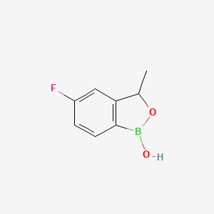 molecular formula C8H8BFO2 B12508348 5-fluoro-3-methylbenzo[c][1,2]oxaborol-1(3H)-ol 