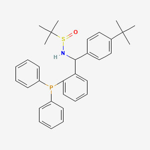 molecular formula C33H38NOPS B12508364 N-[(4-tert-butylphenyl)[2-(diphenylphosphanyl)phenyl]methyl]-2-methylpropane-2-sulfinamide 