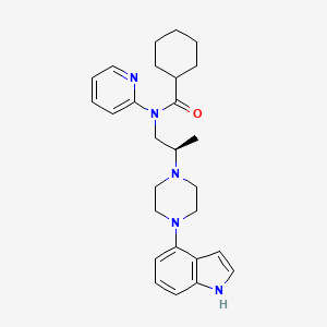 N-[(2R)-2-[4-(1H-indol-4-yl)-1-piperazinyl]propyl]-N-(2-pyridinyl)cyclohexanecarboxamide
