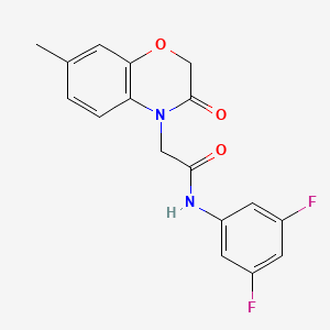 molecular formula C17H14F2N2O3 B12508391 N-(3,5-difluorophenyl)-2-(7-methyl-3-oxo-2,3-dihydro-4H-1,4-benzoxazin-4-yl)acetamide 
