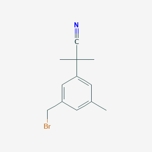 molecular formula C12H14BrN B125084 2-[3-(Bromomethyl)-5-methylphenyl]-2-methylpropanenitrile CAS No. 120512-36-9