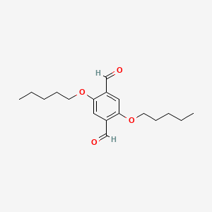 molecular formula C18H26O4 B12508409 2,5-Bis(pentyloxy)terephthalaldehyde 