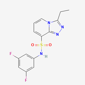 molecular formula C14H12F2N4O2S B12508417 N-(3,5-difluorophenyl)-3-ethyl[1,2,4]triazolo[4,3-a]pyridine-8-sulfonamide 