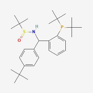 molecular formula C29H46NOPS B12508424 N-[(4-tert-butylphenyl)[2-(di-tert-butylphosphanyl)phenyl]methyl]-2-methylpropane-2-sulfinamide 