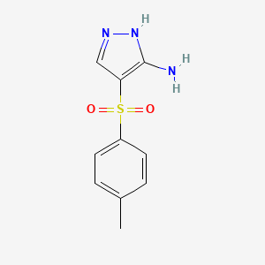 molecular formula C10H11N3O2S B12508434 4-Tosyl-1H-pyrazol-5-amine 