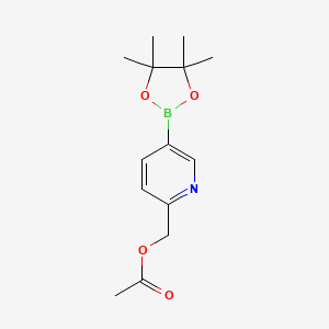 molecular formula C14H20BNO4 B12508435 (5-(4,4,5,5-Tetramethyl-1,3,2-dioxaborolan-2-yl)pyridin-2-yl)methyl acetate 