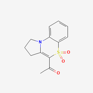 molecular formula C13H13NO3S B12508464 1-(5,5-dioxido-2,3-dihydro-1H-pyrrolo[2,1-c][1,4]benzothiazin-4-yl)ethanone 
