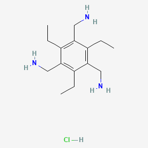 molecular formula C15H28ClN3 B12508468 (2,4,6-Triethylbenzene-1,3,5-triyl)trimethanamine hcl 