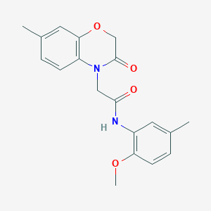 molecular formula C19H20N2O4 B12508485 N-(2-methoxy-5-methylphenyl)-2-(7-methyl-3-oxo-2,3-dihydro-4H-1,4-benzoxazin-4-yl)acetamide 