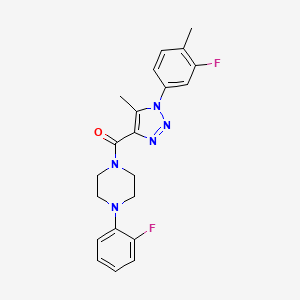 molecular formula C21H21F2N5O B12508579 [1-(3-fluoro-4-methylphenyl)-5-methyl-1H-1,2,3-triazol-4-yl][4-(2-fluorophenyl)piperazin-1-yl]methanone 
