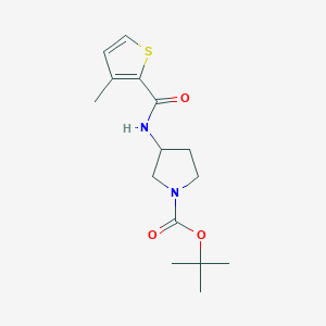 molecular formula C15H22N2O3S B12508587 tert-Butyl 3-(3-methylthiophene-2-carboxamido)pyrrolidine-1-carboxylate 