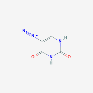 molecular formula C4H3N4O2+ B12508595 2,4-dioxo-1H-pyrimidine-5-diazonium 