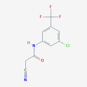 molecular formula C10H6ClF3N2O B12508599 N-[3-chloro-5-(trifluoromethyl)phenyl]-2-cyanoacetamide 