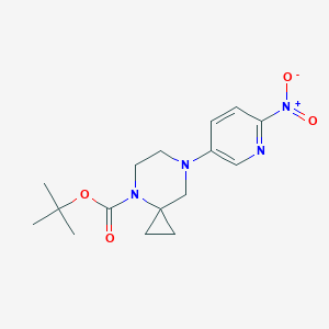 molecular formula C16H22N4O4 B12508629 tert-Butyl 7-(6-Nitropyridin-3-yl)-4,7-diazaspiro[2.5]octane-4-carboxylate 