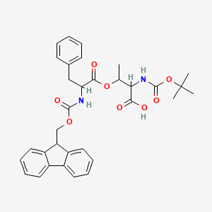 molecular formula C33H36N2O8 B12508631 O-((((9H-fluoren-9-yl)methoxy)carbonyl)-L-phenylalanyl)-N-(tert-butoxycarbonyl)-L-threonine 