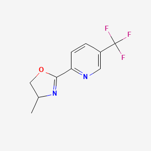molecular formula C10H9F3N2O B12508657 4-Methyl-2-(5-(trifluoromethyl)pyridin-2-yl)-4,5-dihydrooxazole 