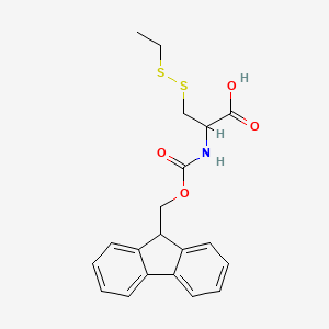 molecular formula C20H21NO4S2 B12508672 3-(ethyldisulfanyl)-2-{[(9H-fluoren-9-ylmethoxy)carbonyl]amino}propanoic acid 