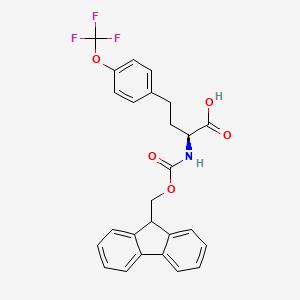 molecular formula C26H22F3NO5 B12508702 (2S)-2-{[(9H-fluoren-9-ylmethoxy)carbonyl]amino}-4-[4-(trifluoromethoxy)phenyl]butanoic acid 