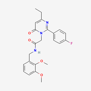 molecular formula C23H24FN3O4 B12508703 N-(2,3-dimethoxybenzyl)-2-[4-ethyl-2-(4-fluorophenyl)-6-oxopyrimidin-1(6H)-yl]acetamide 