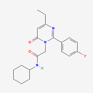 molecular formula C20H24FN3O2 B12508737 N-cyclohexyl-2-[4-ethyl-2-(4-fluorophenyl)-6-oxopyrimidin-1(6H)-yl]acetamide 