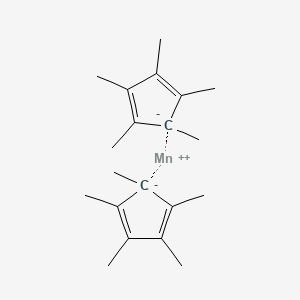 molecular formula C20H30Mn B12508757 Bis(1,2,3,4,5-pentamethylcyclopenta-2,4-dien-1-YL)manganese 