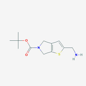 molecular formula C12H18N2O2S B12508843 tert-Butyl 2-(aminomethyl)-4H-thieno[2,3-c]pyrrole-5(6H)-carboxylate 