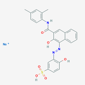 molecular formula C25H21N3NaO6S+ B12508886 sodium;3-[[3-[(2,4-dimethylphenyl)carbamoyl]-2-hydroxynaphthalen-1-yl]diazenyl]-4-hydroxybenzenesulfonic acid 