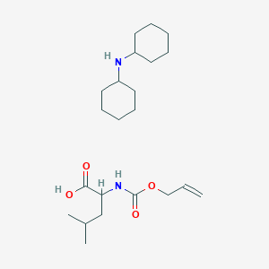 molecular formula C22H40N2O4 B12508893 dicyclohexylamine ((allyloxy)carbonyl)-L-leucinate 