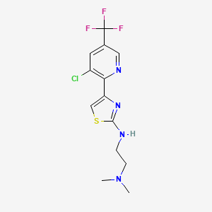 molecular formula C13H14ClF3N4S B12508901 4-[3-chloro-5-(trifluoromethyl)pyridin-2-yl]-N-[2-(dimethylamino)ethyl]-1,3-thiazol-2-amine 