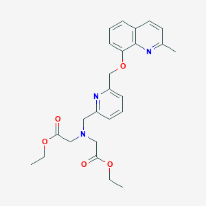 molecular formula C25H29N3O5 B12508934 Diethyl 2,2'-(((6-(((2-methylquinolin-8-yl)oxy)methyl)pyridin-2-yl)methyl)azanediyl)diacetate 