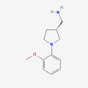molecular formula C12H18N2O B12508977 1-[(3R)-1-(2-methoxyphenyl)pyrrolidin-3-yl]methanamine 