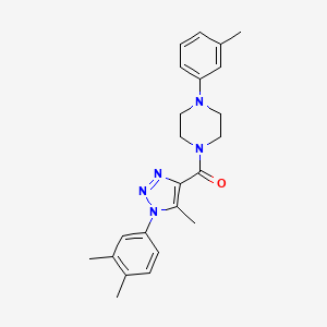 molecular formula C23H27N5O B12508984 [1-(3,4-dimethylphenyl)-5-methyl-1H-1,2,3-triazol-4-yl][4-(3-methylphenyl)piperazin-1-yl]methanone 