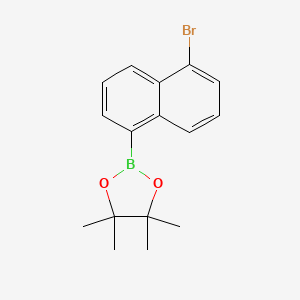 molecular formula C16H18BBrO2 B12508997 2-(5-Bromonaphthalen-1-yl)-4,4,5,5-tetramethyl-1,3,2-dioxaborolane 