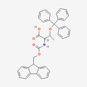 molecular formula C38H33NO5 B12509014 2-(9H-fluoren-9-ylmethoxycarbonylamino)-3-(triphenylmethyl)oxy-butanoic acid 