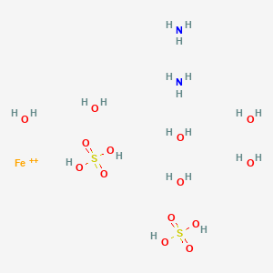 molecular formula FeH22N2O14S2+2 B12509041 Mohrite ((NH4)2Fe(SO4)2.6H2O) CAS No. 24389-93-3