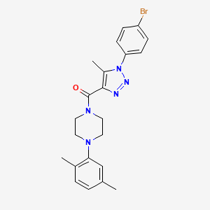 molecular formula C22H24BrN5O B12509043 [1-(4-bromophenyl)-5-methyl-1H-1,2,3-triazol-4-yl][4-(2,5-dimethylphenyl)piperazin-1-yl]methanone 