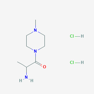 molecular formula C8H19Cl2N3O B12509044 2-Amino-1-(4-methylpiperazin-1-yl)propan-1-one dihydrochloride 