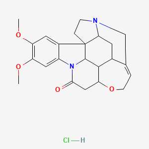 molecular formula C23H27ClN2O4 B12509059 10,11-dimethoxy-4a,5,5a,7,8,13a,15,15a,15b,16-decahydro-2H-4,6-methanoindolo[3,2,1-ij]oxepino[2,3,4-de]pyrrolo[2,3-h]quinolin-14-one;hydrochloride 