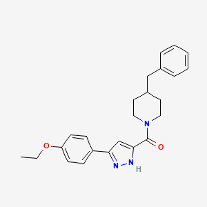 molecular formula C24H27N3O2 B12509060 (4-benzylpiperidin-1-yl)[5-(4-ethoxyphenyl)-1H-pyrazol-3-yl]methanone 