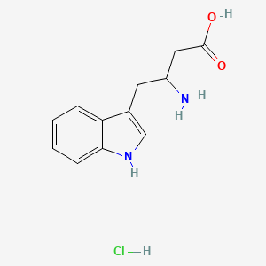 molecular formula C12H15ClN2O2 B12509080 3-amino-4-(1H-indol-3-yl)butanoic acid hydrochloride 