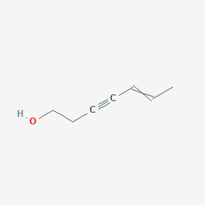 molecular formula C7H10O B12509111 Hept-5-EN-3-YN-1-OL 